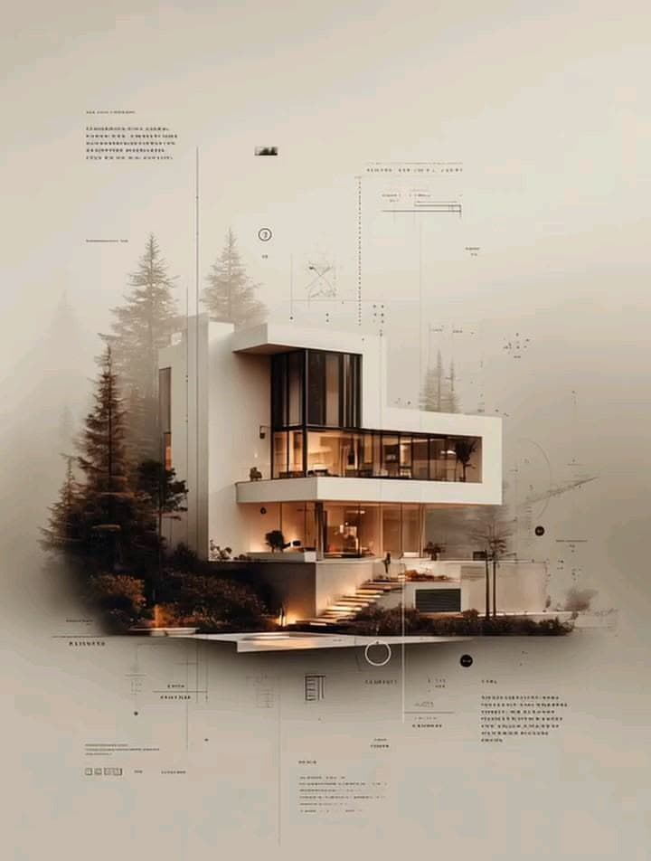 Vilă Contemporană — Zonă Împădurită